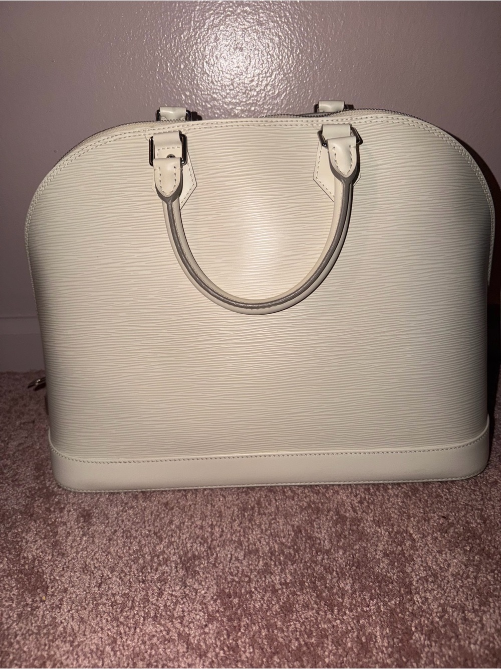 Louis Vuitton White Dome Satchel